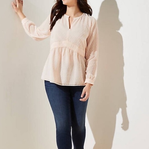 Loft Swiss Dot Blouse - Picture 1 of 6